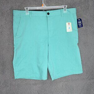 Faded Glory Men's Sz 40 Heather Green Walking Short Moisture Wicking Flex Fabric